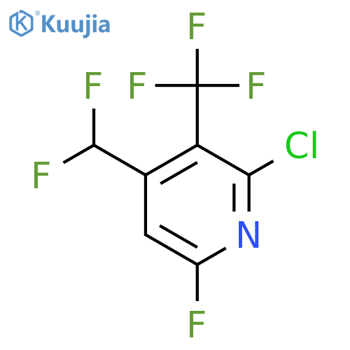 2-Chloro-4-(difluoromethyl)-6-fluoro-3-(trifluoromethyl)pyridine structure