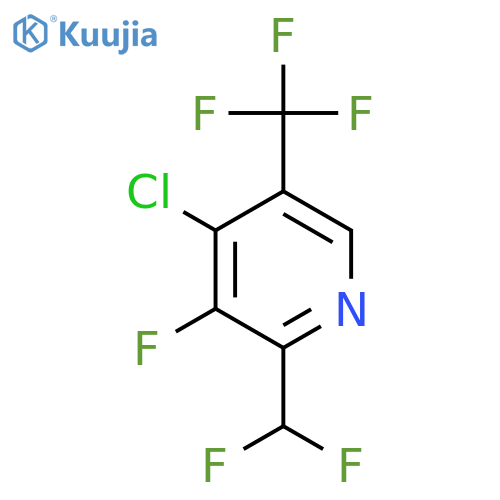 4-Chloro-2-(difluoromethyl)-3-fluoro-5-(trifluoromethyl)pyridine structure