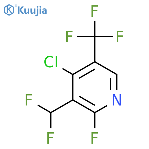 4-Chloro-3-(difluoromethyl)-2-fluoro-5-(trifluoromethyl)pyridine structure