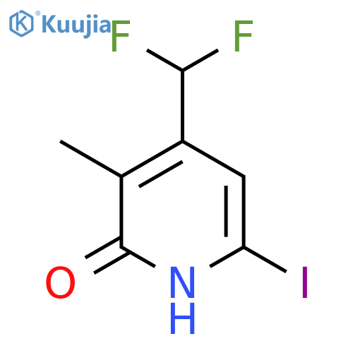 4-(Difluoromethyl)-2-hydroxy-6-iodo-3-methylpyridine structure