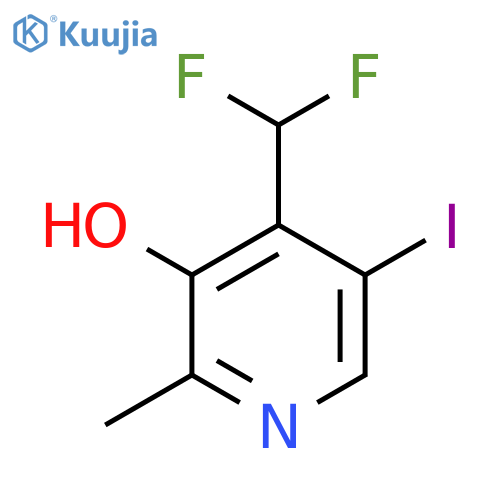 4-(Difluoromethyl)-3-hydroxy-5-iodo-2-methylpyridine structure