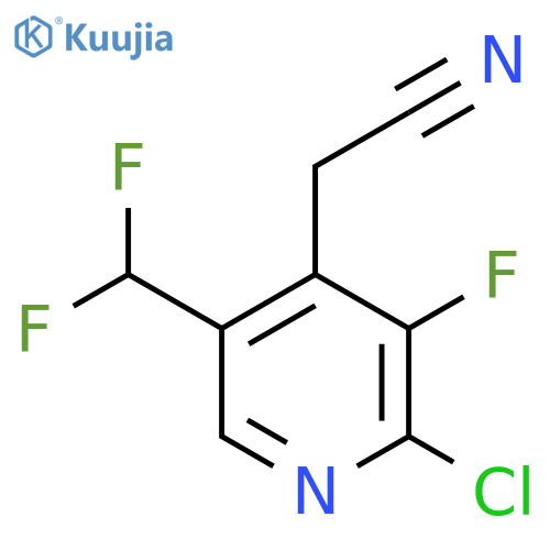 2-Chloro-5-(difluoromethyl)-3-fluoropyridine-4-acetonitrile structure