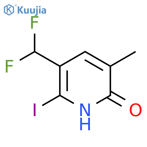 3-(Difluoromethyl)-6-hydroxy-2-iodo-5-methylpyridine structure