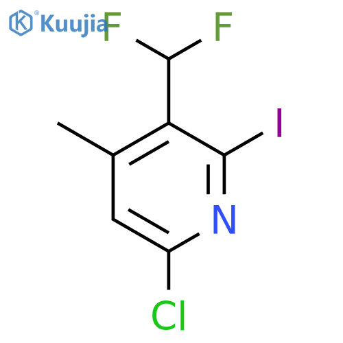 6-Chloro-3-(difluoromethyl)-2-iodo-4-methylpyridine structure