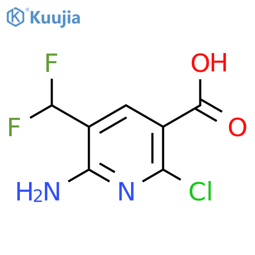 2-Amino-6-chloro-3-(difluoromethyl)pyridine-5-carboxylic acid structure