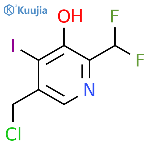 5-(Chloromethyl)-2-(difluoromethyl)-3-hydroxy-4-iodopyridine structure