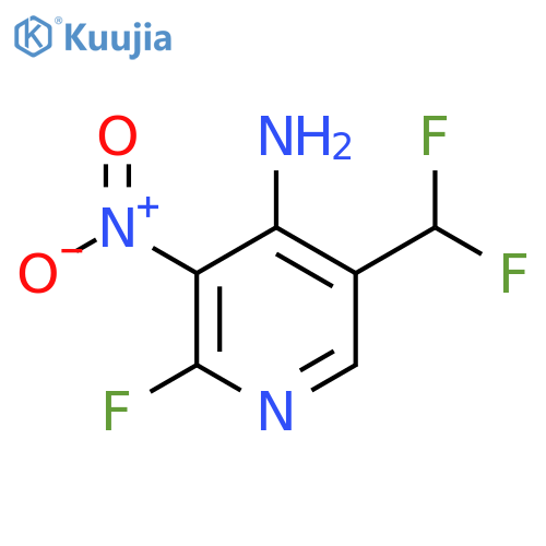 4-Amino-5-(difluoromethyl)-2-fluoro-3-nitropyridine structure