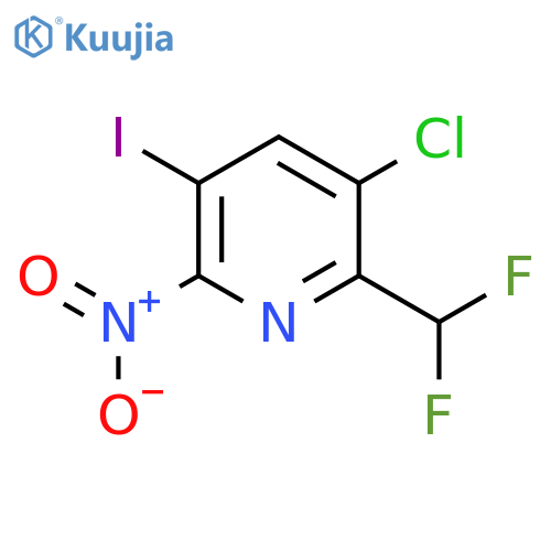 3-Chloro-2-(difluoromethyl)-5-iodo-6-nitropyridine structure