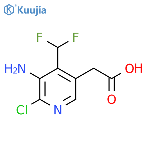 3-Amino-2-chloro-4-(difluoromethyl)pyridine-5-acetic acid structure