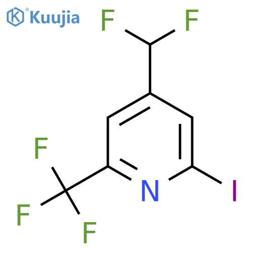 4-Difluoromethyl-2-iodo-6-(trifluoromethyl)pyridine structure