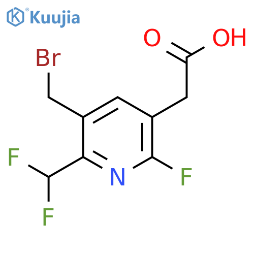 3-(Bromomethyl)-2-(difluoromethyl)-6-fluoropyridine-5-acetic acid structure