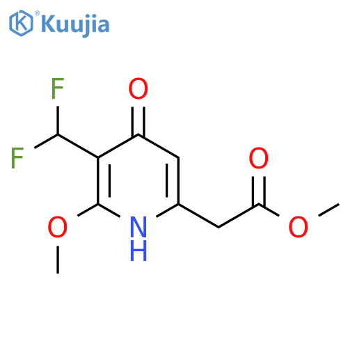 Methyl 3-(difluoromethyl)-4-hydroxy-2-methoxypyridine-6-acetate structure