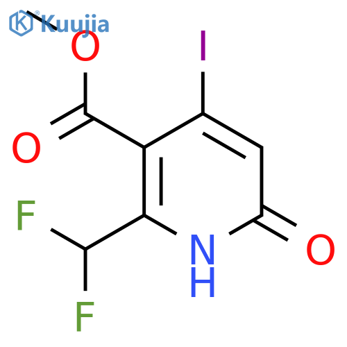 Methyl 2-(difluoromethyl)-6-hydroxy-4-iodopyridine-3-carboxylate structure