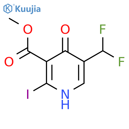 Methyl 5-(difluoromethyl)-4-hydroxy-2-iodopyridine-3-carboxylate structure