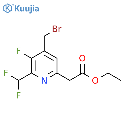 Ethyl 4-(bromomethyl)-2-(difluoromethyl)-3-fluoropyridine-6-acetate structure