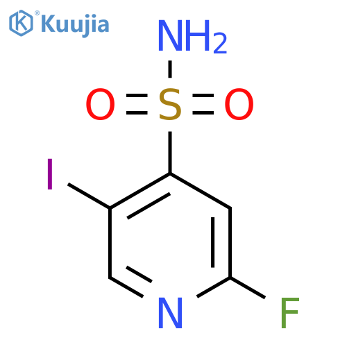 2-Fluoro-5-iodopyridine-4-sulfonamide structure