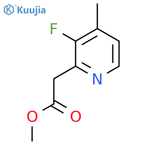 Methyl 3-fluoro-4-methylpyridine-2-acetate structure
