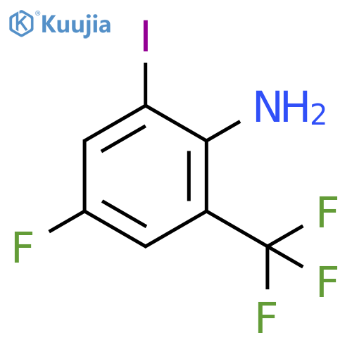 Benzenamine, 4-fluoro-2-iodo-6-(trifluoromethyl)- structure