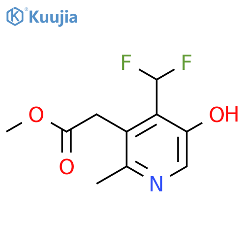 Methyl 4-(difluoromethyl)-5-hydroxy-2-methylpyridine-3-acetate structure