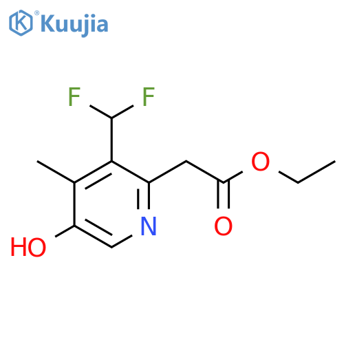 Ethyl 3-(difluoromethyl)-5-hydroxy-4-methylpyridine-2-acetate structure