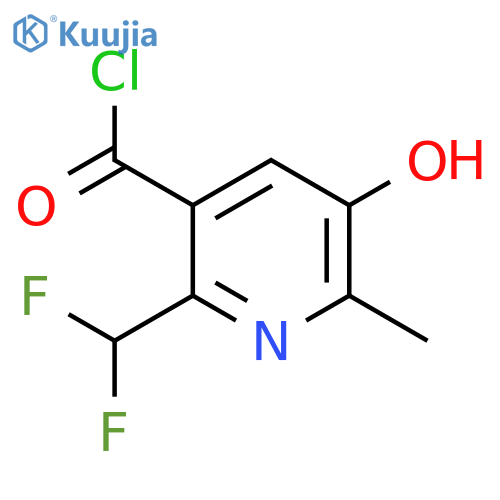 2-(Difluoromethyl)-5-hydroxy-6-methylpyridine-3-carbonyl chloride structure