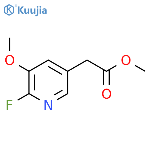 Methyl 2-fluoro-3-methoxypyridine-5-acetate structure