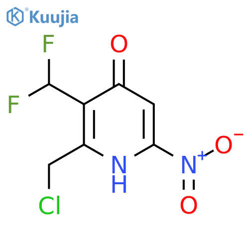 2-(Chloromethyl)-3-(difluoromethyl)-4-hydroxy-6-nitropyridine structure