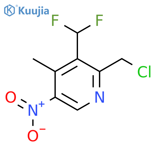 2-(Chloromethyl)-3-(difluoromethyl)-4-methyl-5-nitropyridine structure