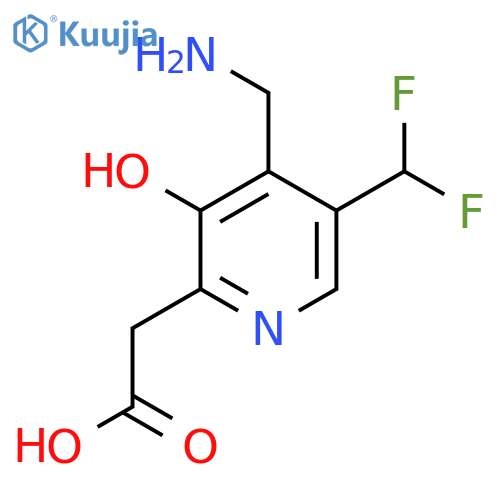 4-(Aminomethyl)-5-(difluoromethyl)-3-hydroxypyridine-2-acetic acid structure