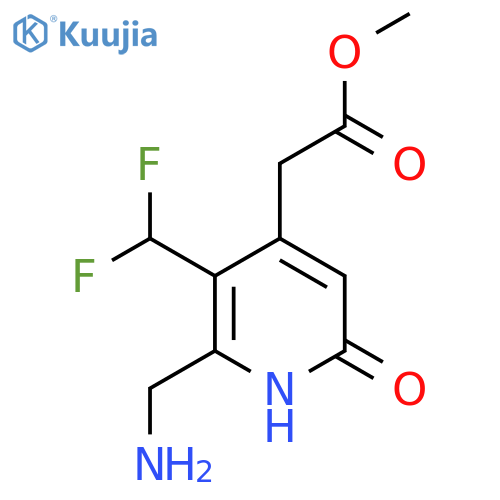 Methyl 2-(aminomethyl)-3-(difluoromethyl)-6-hydroxypyridine-4-acetate structure