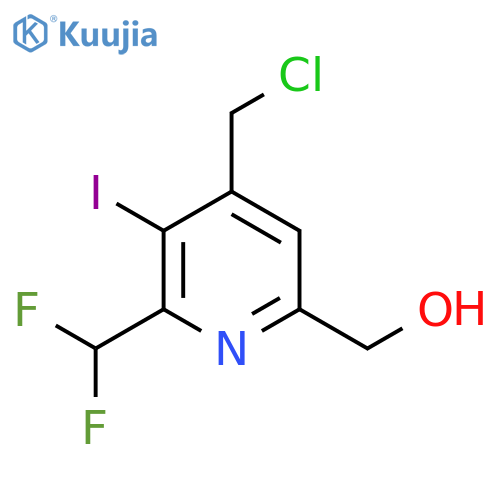 4-(Chloromethyl)-2-(difluoromethyl)-3-iodopyridine-6-methanol structure