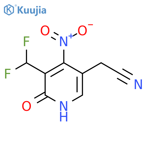 3-(Difluoromethyl)-2-hydroxy-4-nitropyridine-5-acetonitrile structure