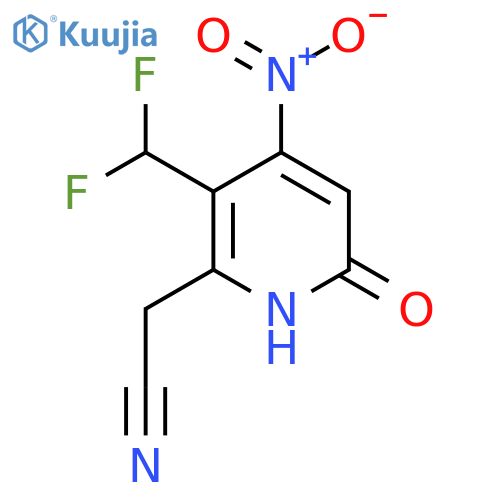 3-(Difluoromethyl)-6-hydroxy-4-nitropyridine-2-acetonitrile structure