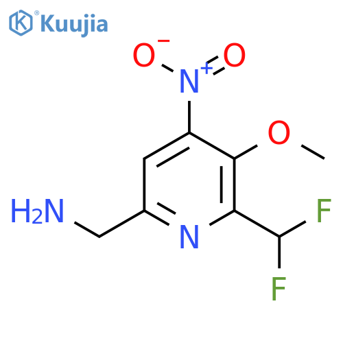 6-(Aminomethyl)-2-(difluoromethyl)-3-methoxy-4-nitropyridine structure