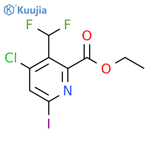 Ethyl 4-chloro-3-(difluoromethyl)-6-iodopyridine-2-carboxylate structure