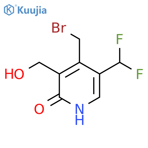 4-(Bromomethyl)-5-(difluoromethyl)-2-hydroxypyridine-3-methanol structure