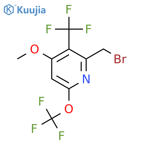 2-(Bromomethyl)-4-methoxy-6-(trifluoromethoxy)-3-(trifluoromethyl)pyridine structure
