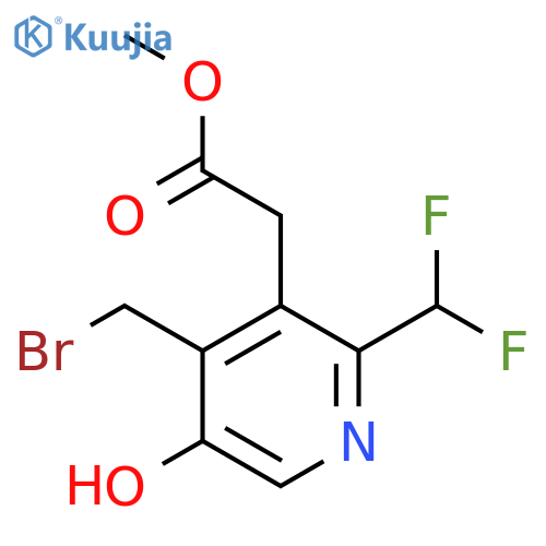Methyl 4-(bromomethyl)-2-(difluoromethyl)-5-hydroxypyridine-3-acetate structure