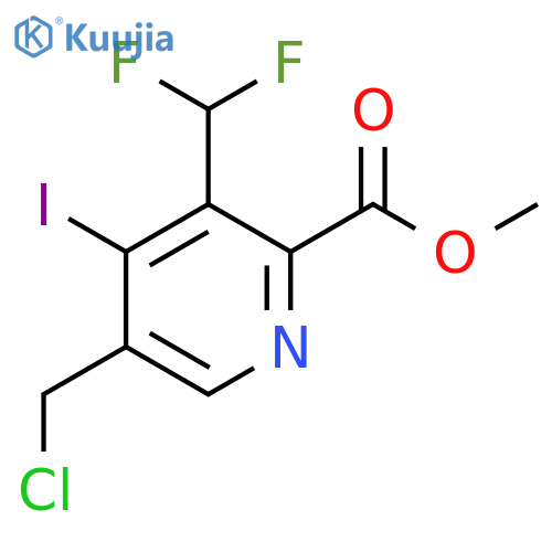 Methyl 5-(chloromethyl)-3-(difluoromethyl)-4-iodopyridine-2-carboxylate structure