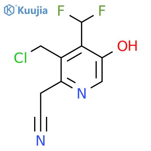 3-(Chloromethyl)-4-(difluoromethyl)-5-hydroxypyridine-2-acetonitrile structure