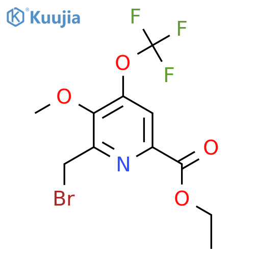 Ethyl 2-(bromomethyl)-3-methoxy-4-(trifluoromethoxy)pyridine-6-carboxylate structure