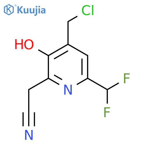 4-(Chloromethyl)-6-(difluoromethyl)-3-hydroxypyridine-2-acetonitrile structure