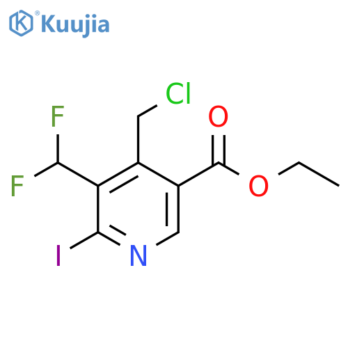 Ethyl 4-(chloromethyl)-3-(difluoromethyl)-2-iodopyridine-5-carboxylate structure