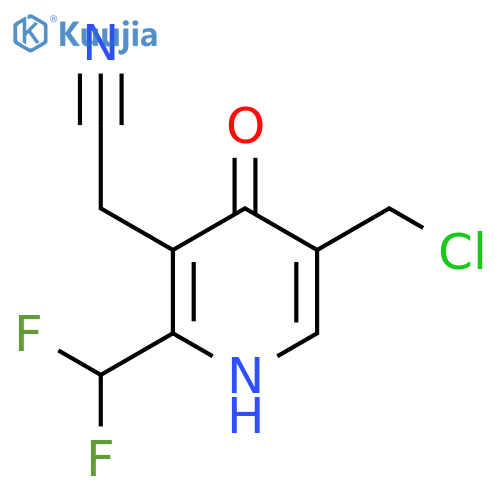 5-(Chloromethyl)-2-(difluoromethyl)-4-hydroxypyridine-3-acetonitrile structure