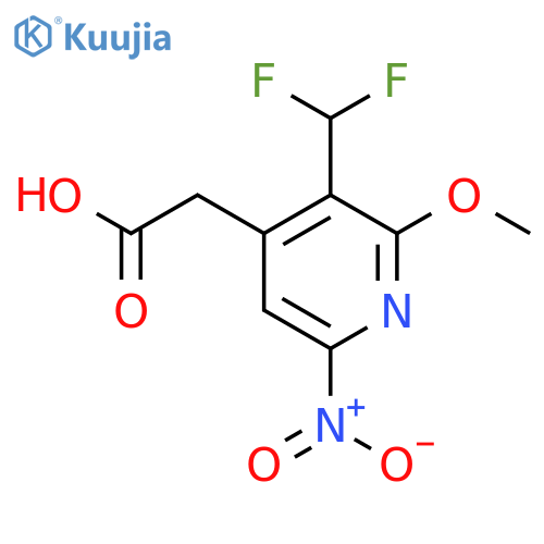 3-(Difluoromethyl)-2-methoxy-6-nitropyridine-4-acetic acid structure