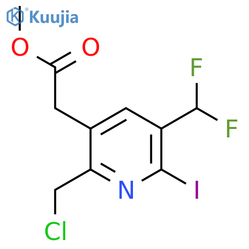 Methyl 2-(chloromethyl)-5-(difluoromethyl)-6-iodopyridine-3-acetate structure