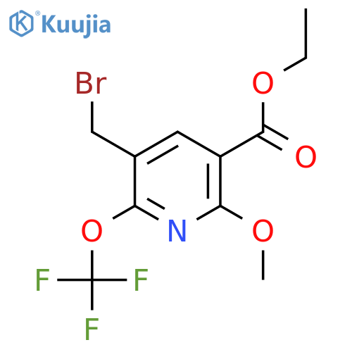 Ethyl 3-(bromomethyl)-6-methoxy-2-(trifluoromethoxy)pyridine-5-carboxylate structure