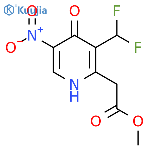 Methyl 3-(difluoromethyl)-4-hydroxy-5-nitropyridine-2-acetate structure
