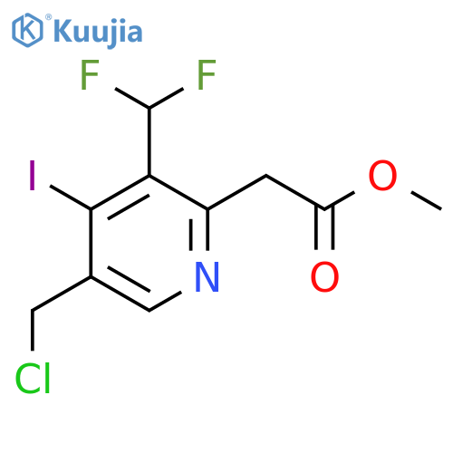 Methyl 5-(chloromethyl)-3-(difluoromethyl)-4-iodopyridine-2-acetate structure