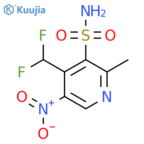 4-(Difluoromethyl)-2-methyl-5-nitropyridine-3-sulfonamide structure